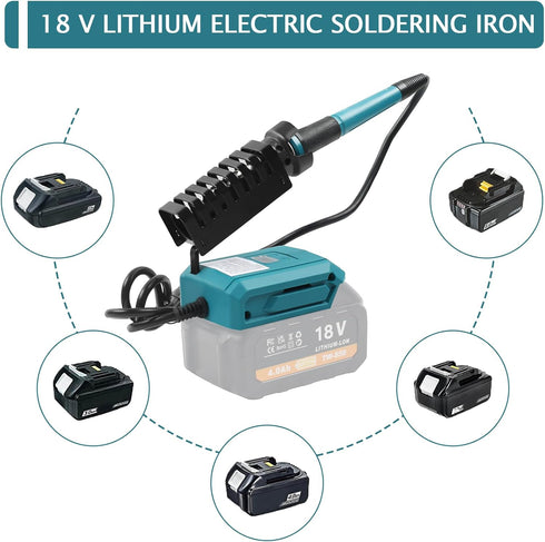 Cordless Soldering Iron Station Tool for Makita 18V Battery, 60W Fast Heating Soldering Station w/ 50g 0.04" Solder for DIY, Appliance Electronics...