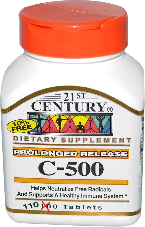 21st Century C 500 mg Prolonged Release Tablets, 110 Count (21190)...
