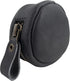 Hide & Drink, Rounded Coin Case, Zippered Wallet, Travel Pouch, Full Grain Leather, Handmade, Charcoal Black...
