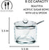 J&M DESIGN Clear Acrylic Sugar Bowl With Lid And Spoon For Coffee Bar Accessories, Cereal Bowls, Tea, Kitchen Countertop Canisters & Baking - 8 oz...