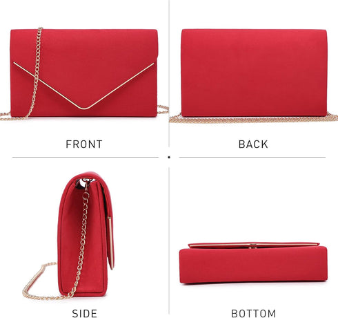 Dasein Women Faux Suede Evening Clutch Bags Formal Party Clutches Wedding Purses Cocktail Prom Clutches...