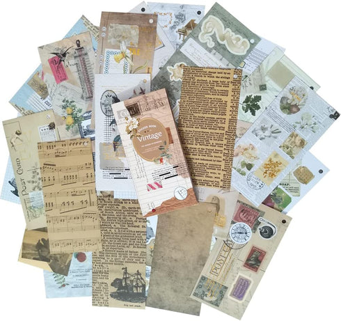 Vintage Aesthetic Stickers Set for Journaling Scrapbooking Laptop Water Bottles Adults Kids DIY Planners Journals Agendas Calendars Books Letters ...