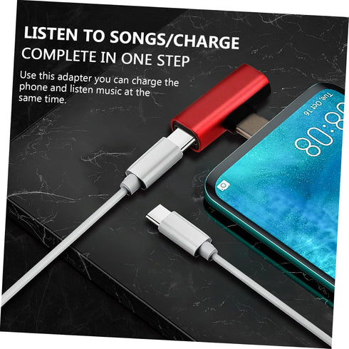 HOMSFOU 2pcs USB Typec Headphone Adapter USB-c to 3.5 Mm Headphone Jack Adapter USB Type c to Adapter Type c Adapter Dispenser Type- Charging Adap...