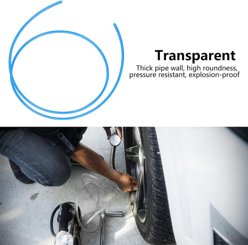 Pneumatic Hose Flexible Air Compressor TPU Tube Pipe for TPU0604 OD6xID4 Working Pressure 12bar(1m blue)...