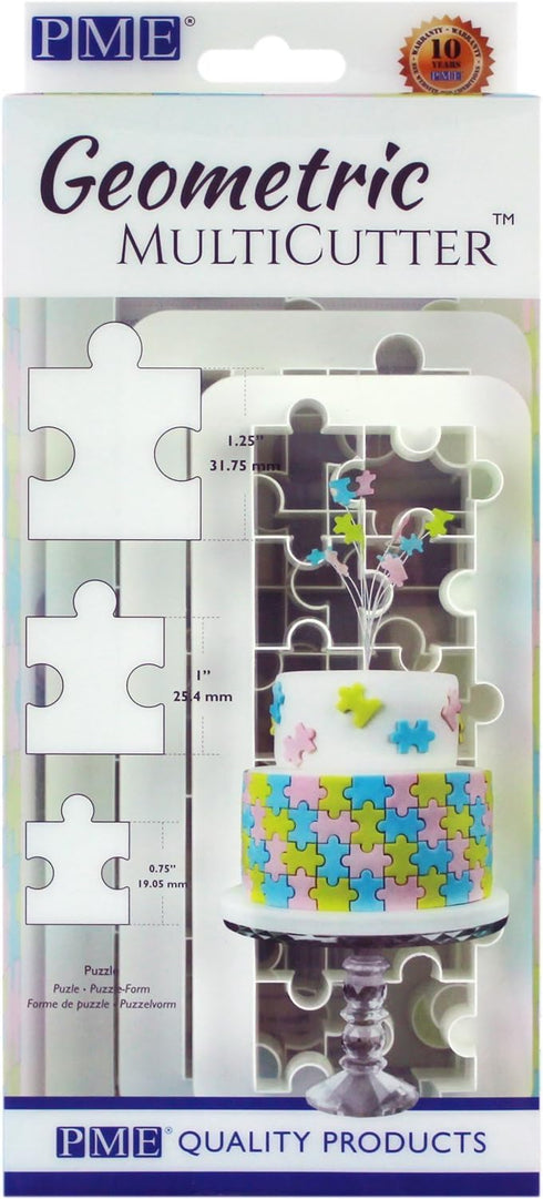 PME Geometric Multicutter for Cake Design Puzzle, Small, Medium & Large Size, Set of 3...
