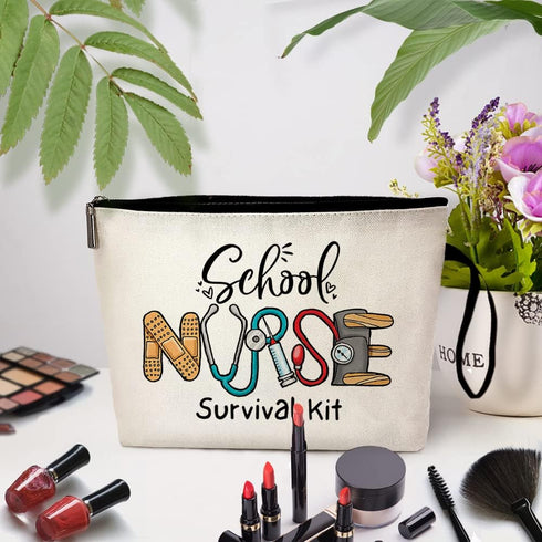 School Nurse Survival Kit Cosmetic Bag?school nurse Practitioner Supplies?Gifts for school nurse Practitioners?school nurse Graduation Gift?Nurse ...
