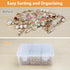 Bead Organizers Box, Plastic Storage Cases Mini Clear Bead Storage Containers Transparent Boxes with Hinged Lid and Rectangle Clear Craft Case...