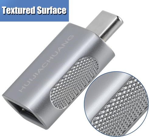 USB C to USB A OTG Adapter (2pcs Pack), USB C Male to USB 3.0 Female Adapter, High Speed Data Transfer, Fast Charging, Compatible with Macbook, La...
