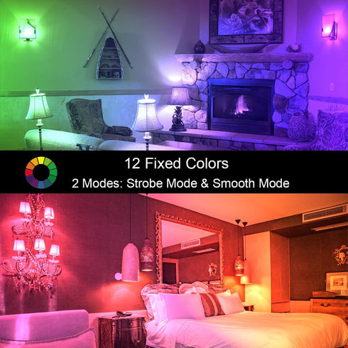 ILC RGB LED Light Bulb, Color Changing 40W Equivalent, Daylight White, 450LM Dimmable 5W E26 Screw Base RGBW, Mood Light Bulb - 12 Color Choices -...