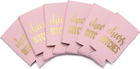 Bachelorette Party Decorations Slim Can Coolers - Bridal Party (Pink Cheers, 6)...