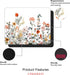 Garden Blooming Flowers Mouse Pad, Colourful Wildflowers Floral Mouse Mat with Waterproof Anti Slip Rubber Mousepad for Desktops, Computers, 9.5 X...