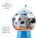 Bubble Blower Ocean Theme Wand Blows Hundreds Per Minute with Light Music Includes Soap Solution Battery Operated Blaster Gun Kids Party Shooter T...