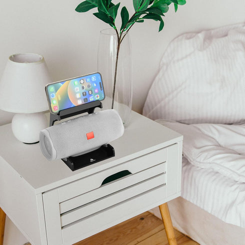 TXEsign Acrylic Table Stand Speaker Holder for JBL Charge 3/JBL Charge 4/JBL Charge 5/iPhone Smartphone, Clear Desktop Stand Holder for JBL Blueto...