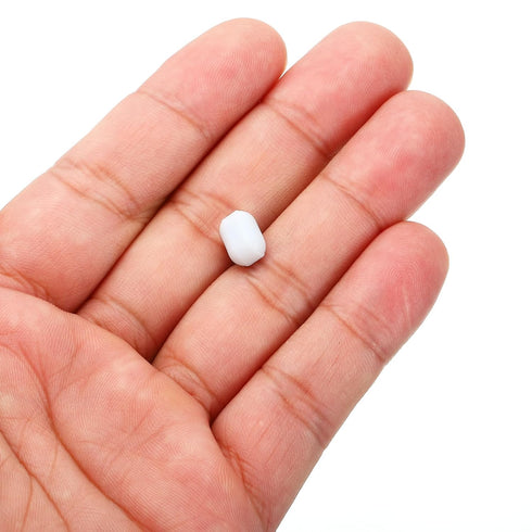 MECCANIXITY Magnetic Stirrer Mixer Stir Bar Rod 10mm/0.39" Cylinder Shape PTFE Coating Magnet White for Laboratory 16Pcs...