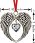 JUPPE Sympathy Gifts, Memorial Gifts for Loss of Loved One, Bereavement Thoughtful Gifts Angel Wings Christmas Tree Ornament, Half of My Heart is ...