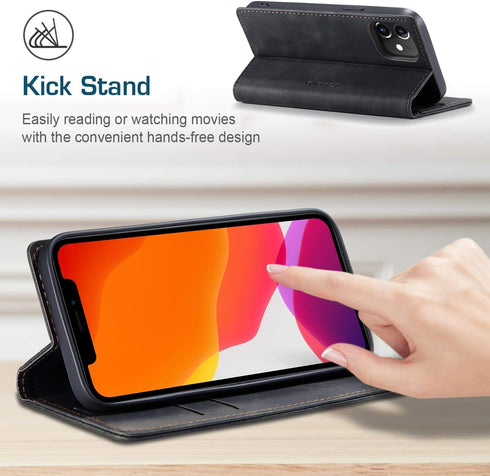 SINIANL Leather Case Compatible with iPhone 12 Pro Max Case Wallet, Leather Wallet Case Book Folding Flip Case with Credit Card Holder Magnetic Cl...