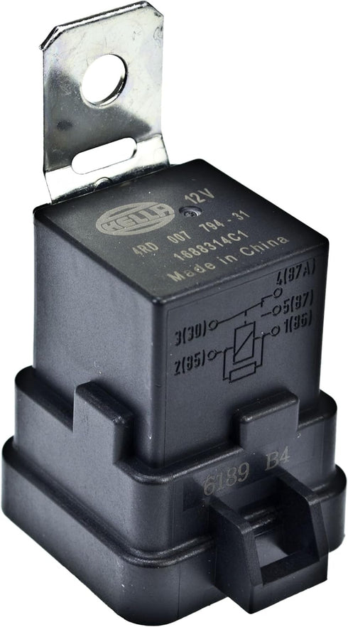 HELLA 007794311 12V 20/40 Amp SPDT RES Relay with Weatherproof Bracket, Multi...