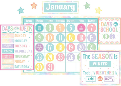 Teacher Created Resources Pastel Pop Calendar Bulletin Board...