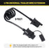 Oyviny 4 Way Flat Trailer Extension Coiled Cable 3 Feet Stretchable 18AWG Vehicle-Side and Trailer-Side 4-Pin Trailer Wiring Harness Pure Copper W...