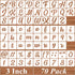3 Inch Alphabet Letter Stencils - 70 Pack Letter Number Stencil Templates with Signs for Painting on Wood, Reusable Calligraphy Numbers and Letter...