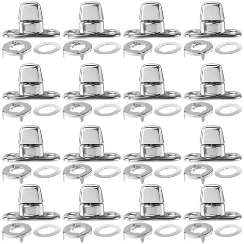 15 Sets Twist Lock Fasteners, Marine Grade Quarter Turn Fasteners, Rustproof Zinc Alloy Turn Button Eyelet and Stud for Securing Marine Canvas...
