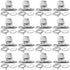 15 Sets Twist Lock Fasteners, Marine Grade Quarter Turn Fasteners, Rustproof Zinc Alloy Turn Button Eyelet and Stud for Securing Marine Canvas...