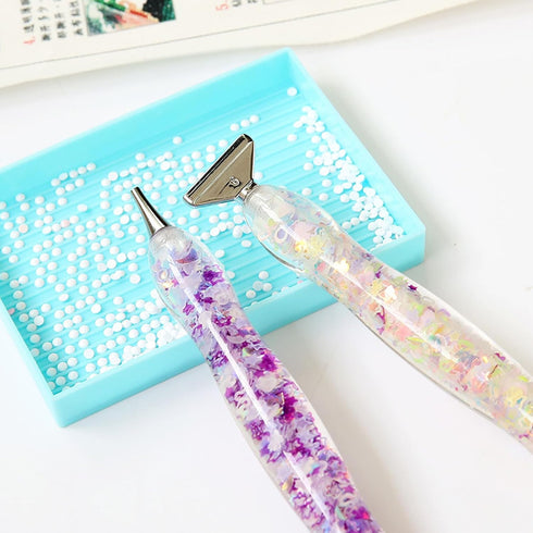 30Pcs Diamond Art Pens Accessories Tools Set, Luminous 5D Diamond Art Painting Pen, Exquisite Stainless Steel Metal Tips, Ergonomic Art Drill and ...
