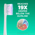 GUM Sonic Powered Toothbrush, Tapered Bristles Clean Below The Gumline, Bundle, White, 1 Handle(1ct) + 2 Refills(2ct. 1pk)...