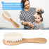 Baby Hair Brush,Wooden Handle Soft Goat Hair Baby Infant Head Massage Grooming Comb Newborns Toddlers Wood Hairbrush for Scalp Health Prevent...