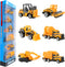 BenRich 6 Pcs Mini Die Cast Car Set 1/64 Scale Alloy Construction Trucks - Dump Truck, Excavator, Forklift, Road Roller, Bulldozer, Mixer Truck - ...