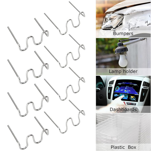JMIATRY 2000 PCS Plastic Welding Hot Staples Stainless Steel 0.8mm 0.6mm Plastic Welder Staples Wave Shape Repair Kit for Plastic Welder Machine C...
