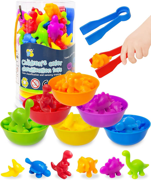 Counting Dinosaurs Montessori Toys for 3 4 5 Years Old Boys Girls, Toddler Preschool Learning Activities Toys for Kids Ages 2-4, 3-5, 4-8, Birthda...