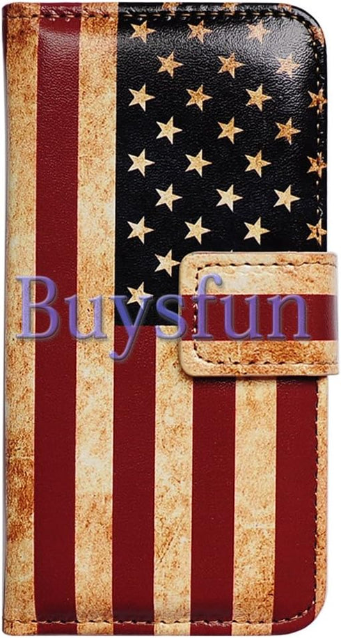 Bcov Galaxy A15 5G Case,Retro American Flag Leather Flip Phone Case Wallet Cover with Card Slot Holder Kickstand for Samsung Galaxy A15 5G...