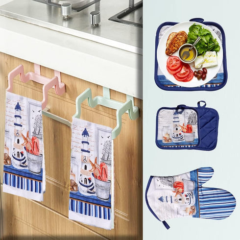 Lobyn Value Packs Decorative Lightweight Kitchen Towel Set 5 Piece Towels...