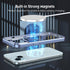 zelaxy Compatible with iPhone 15 Case, Luxury Electroplate Edge Magnetic Case Clear Transparent Slim Hard Shell, Never Yellow Protective Cover for...