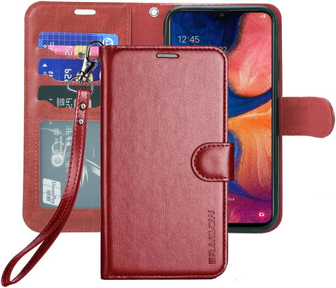 Galaxy A20 Case,Galaxy A30 Case,Premium PU Leather Wallet Flip Protective Phone Case Cover w/Card Slots & Kickstand for Samsung Galaxy A20/A30 201...