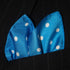 Polka Dot Pocket Square - 17" Handkerchief - 12mm Silk Twill - Royal Blue - 100% Silk...
