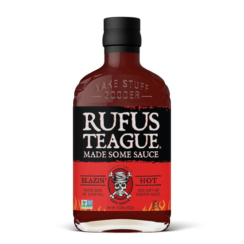 Rufus Teague - Blazin' Hot BBQ Sauce - Premium Barbecue Sauce - 15.25 oz. Bottle...