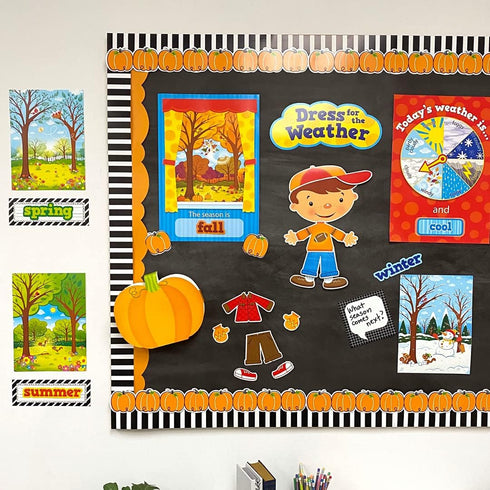 CTP Seasonal Dress for The Weather Bulletin Board Set, 57 Pieces (Creative Teaching Press 1640), 3"-17.5", Multi Color...