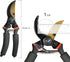 Bypass Pruning Shears Max.1-1/4" Handheld Garden Tools Plant Scissors Trimming Gardening Pruners Clippers Advanced Carbon Tool Steel...