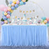 Baby Blue Table Skirt for Baby Shower Boy 6ft Light Blue Tulle Tutu Table Cloth for Elephant Birthday Party Ocean Baby Shark Gender Reveal Wedding...