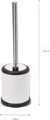 Bath Bliss Toilet Brush and Holder | Self Closing Lid | 360 Degree Brush Head | Bathroom Cleaning | Compact Size | Storage and Organization | Whit...