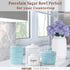 ONTUBE Ceramic Small Sugar Bowl with Lid and Spoon,Porcelain Sugar Pot,8oz (White)...