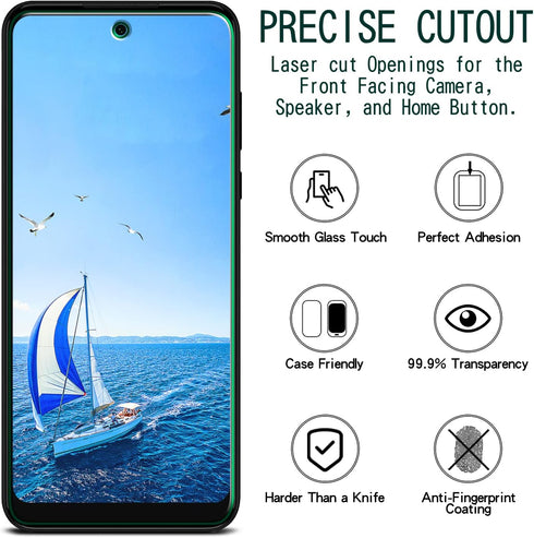 KAREEN (2 Pack) Designed for Motorola Moto G Power 2022 Tempered Glass Screen Protector, Anti Scratch, Bubble Free, 9H Hardness...
