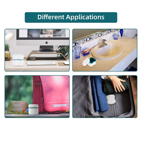 Annhua Retainer Cleaning Case Partial Denture Case, Large Retainer Cleaner Case with Strainer, ABS Travel Denture Cups for Soaking Dentures and Fa...