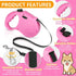 Retractable Dog Leash, 16ft Dog Walking Leash for Small Dogs up to 77lbs, Non-Slip Handle - Pink...