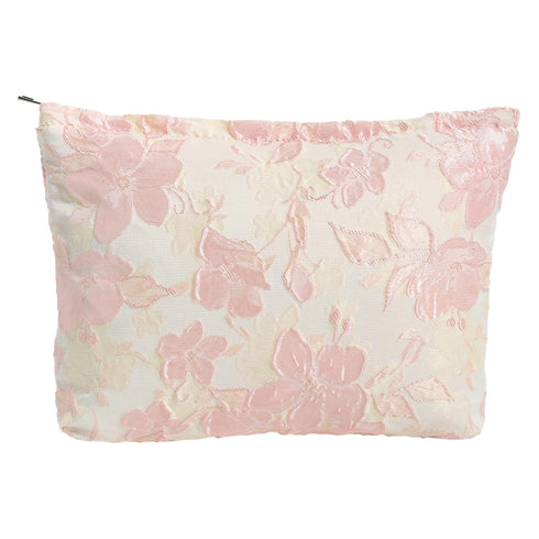LYDZTION Pink Flower Makeup Bag Cosmetic Bag for Women,Large Capacity Canvas Makeup Bags Travel Toiletry Bag Accessories Organizer...