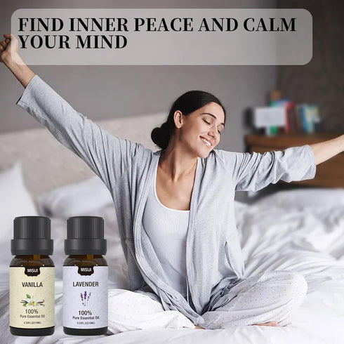 Essential Oils Set Top 6 Aromatherapy-Essential Oils for Diffuser for Home,Air Freshening Diffuser Oils Scents for aromatherapy,Laundry,Candle&Soa...