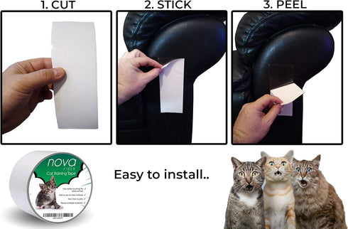 Scratch Deterrent Cat Training Tape, 3 inch x 30 Yards, Stop Your pet from Scratching Furniture, Chairs, Sofas, Textiles, Bed Posts etc....