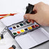 MYARTOOL Watercolor Tin Palette, Metal Empty Paint Case with 12 PCS Empty Half Pans for DIY Travel Watercolor Palette, Acrylic and Oil Painting...